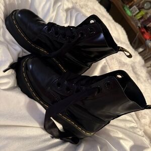 Dr. Martens Black Patent Molly Boots